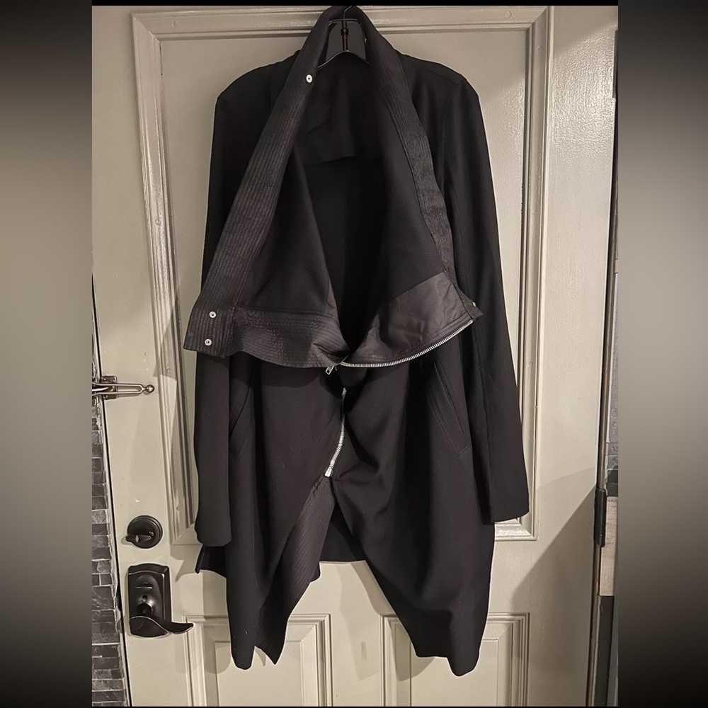 Rick Owens Silk and Leather Jacket US 8
